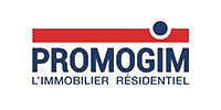 PROMOGIM logo on a banner with red and blue horizontal stripes and a dark blue circular emblem.