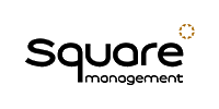 Square Infrastructure logo: dotted wordmark with an orange dot accent on the right side.