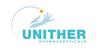 | Klarum Training UnitHer Pharmaceutical logo with a stylized figure leaping over a swoosh and star above the turquoise 'UNITHER' text and 'PHARMACEUTICAL' beneath.